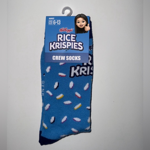NWT Kelloggs Rice Krispies Novelty Crew Socks - Picture 5 of 10